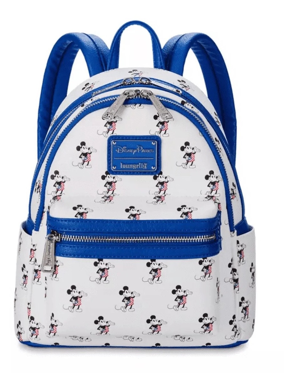 Disney Parks x Loungefly Patriotic Mickey Mouse Mini Backpack Red White Blue